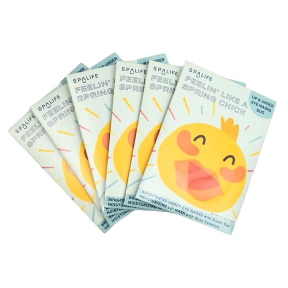 8 SpaLife Feelin Like A Spring Chick Lip & Under Eye Masks Duo Lot - Picture 1 of 4